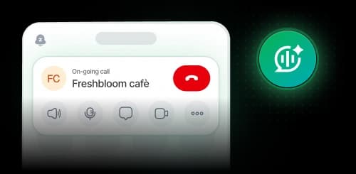 Answers calls with natural-sounding AI